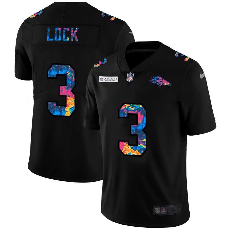Nike Broncos 3 Drew Lock Black Vapor Untouchable Fashion Limited Jersey yhua